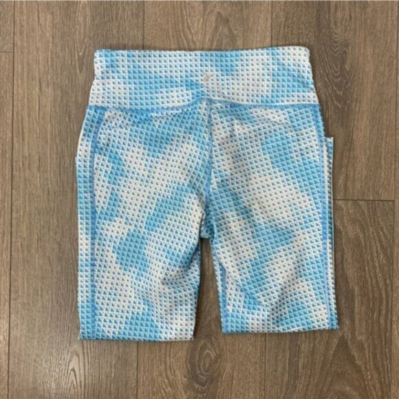 Old Navy Womens Capri Leggings Activewear Blue Geometric Printed Athletics Gym S - Picture 5 of 5